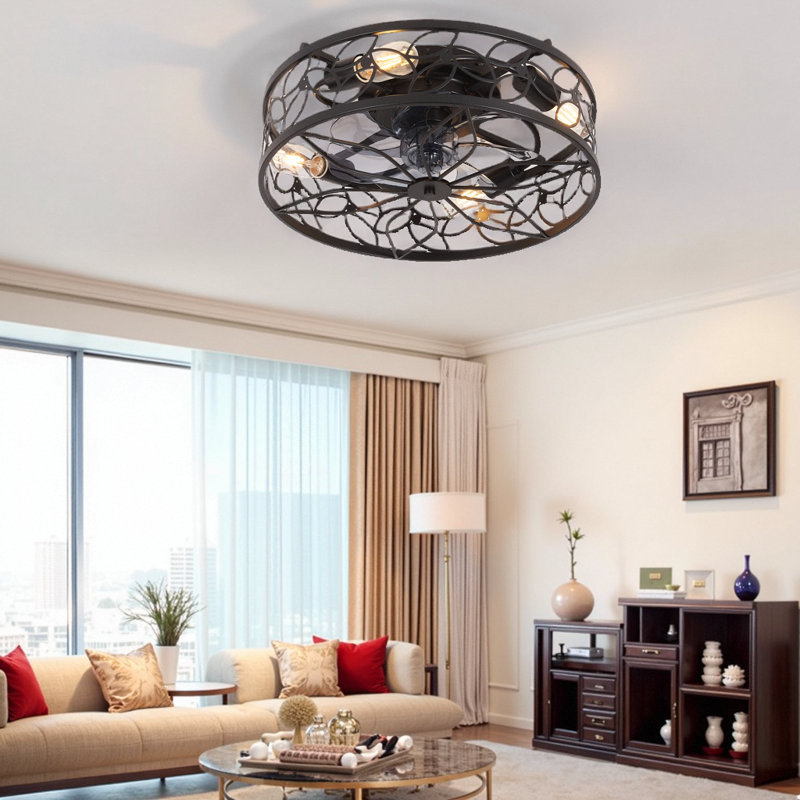 15.2Cm LED Ceiling Fan with Remote Control and Light Kit Included, White