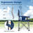 Gymax Oversized Camping Chairs Heavy Duty Outdoor Folding Chair w/Cooler Pouch Navy-844506730-844506735