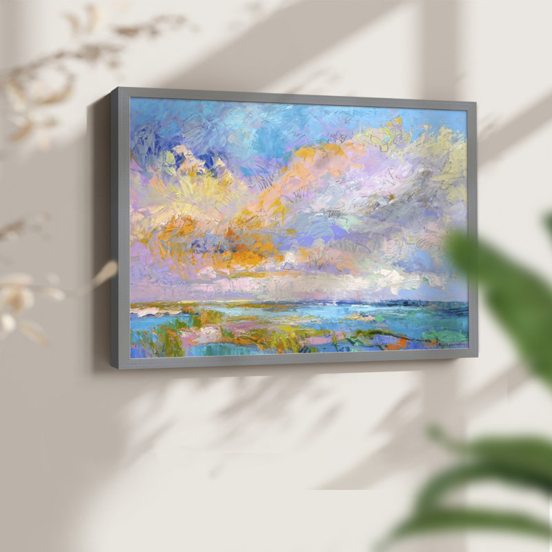 perfect Afternoon -Framed Print - Restickable, Gray, 16" H x 20" W