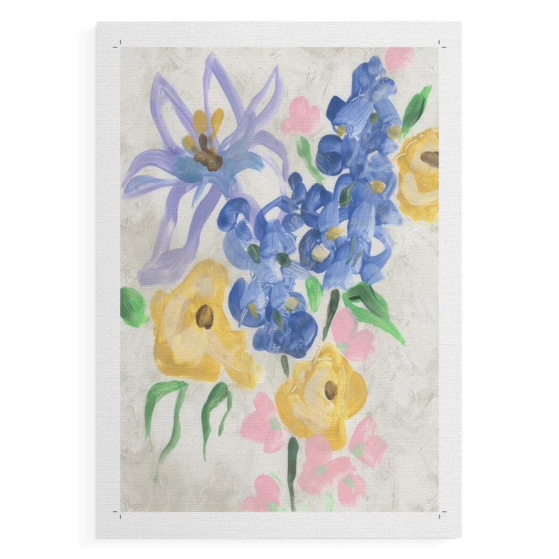 Brush Blossoms II - Impression sur toile seulement - NON-CADRE, H 60 po x l 40 po