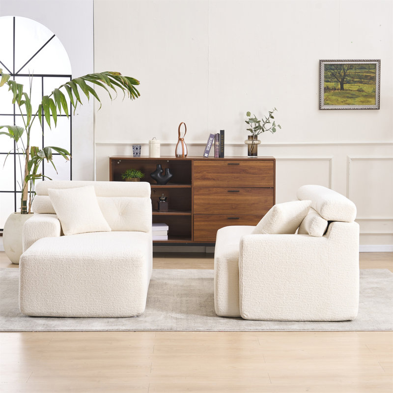 Canapé modulaire convertible LY-022, Blanc antique