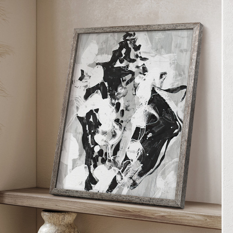«Ocean Inkblot I», reproduction encadrée - bois massif, H 21 po x l 17 po
