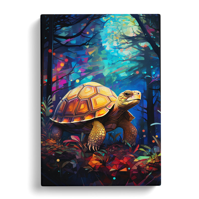 Tortoise Tachisme - Wrapped Canvas, 60cm H x 40cm W x 3cm D