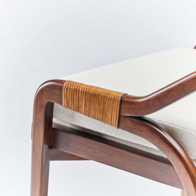 Delray Leather Arm Chair, Chestnut