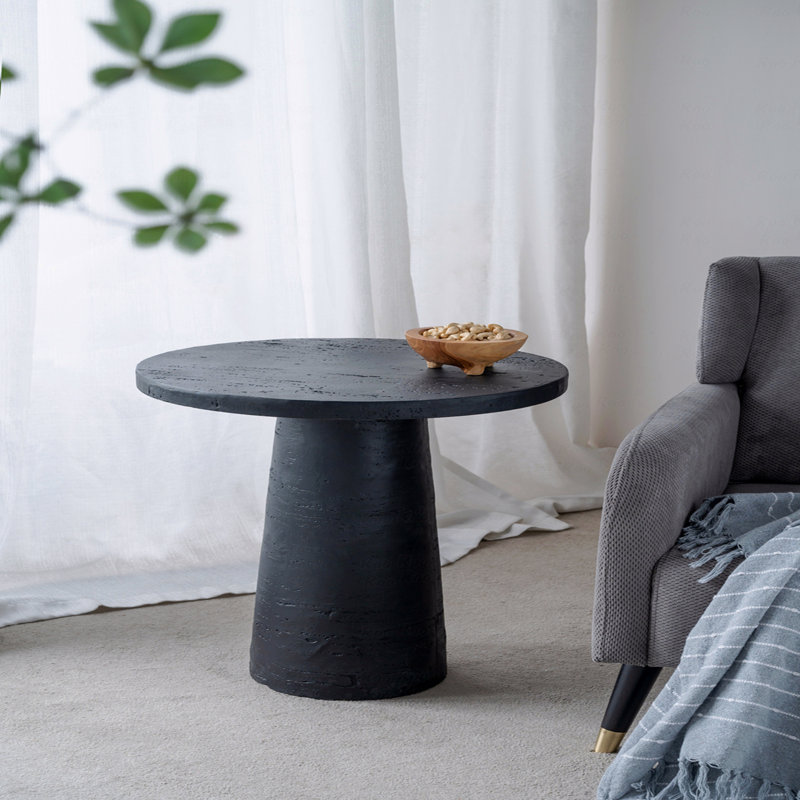 Table d'appoint ronde avec base piédestal