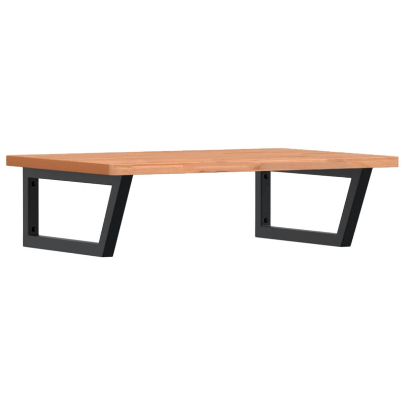 Brendis 80cm Solid Wood Bathroom Vanity Top, Beech/Black
