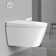 Wall Hung Toilet with Bidet Built in, Warm Water, Heated Seat, Elongated Smart Toilet Wall Mounted with Tank
