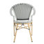 Ensembles de salle à manger de patio intérieur / extérieur Altesa toutes saisons avec table ronde en rotin et chaises empilables-2046050558-2046050545