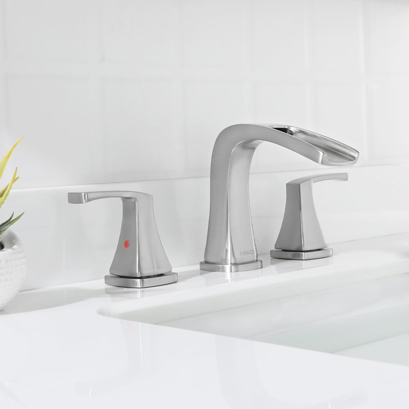 Doris Widespread 2-handle Bathroom Faucet with Drain Assembly, Brushed Nickel