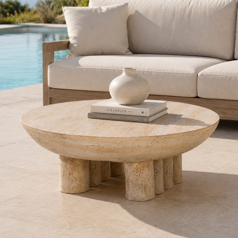 Magnesium Oxide Round Outdoor Coffee Table