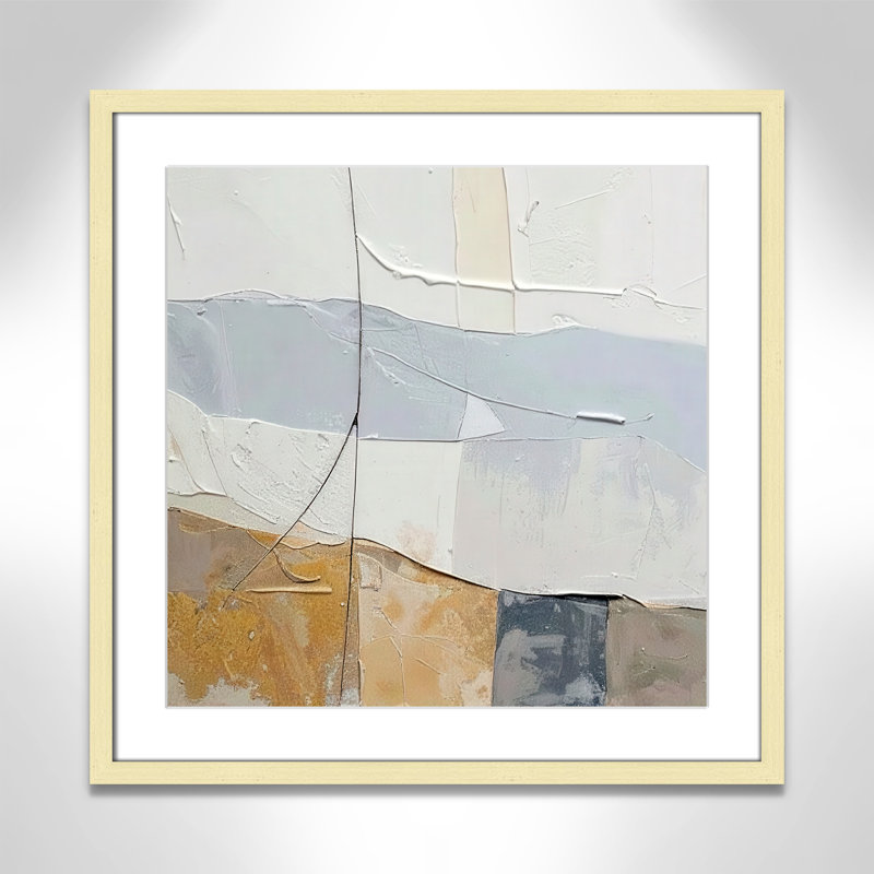 «Plastered I Print» par Alonza Saunders, Matted Print, Matte Gold, 23.5'' W x 23.5'' H