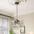 6 - Light Dimmable Iridescent Glass Globe Bubble Chandelier-497339327