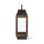 Small Rustic Outdoor Fir Wood And Galvanized Metal Cabin Lantern-1934781332