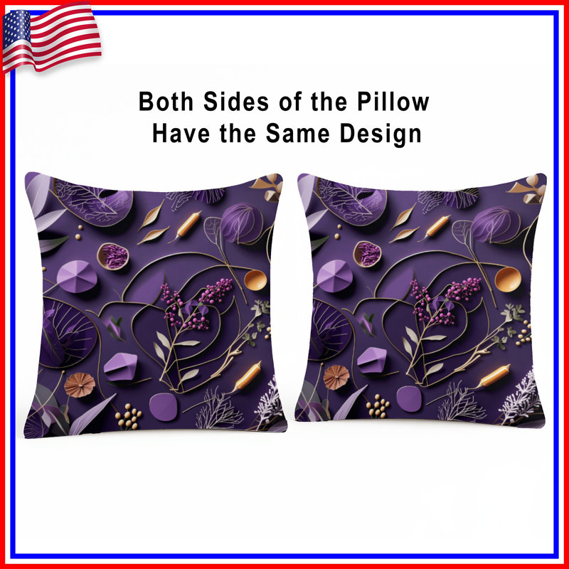 Coussin Botanical, coussins double face nature, 20 x 20 pouces