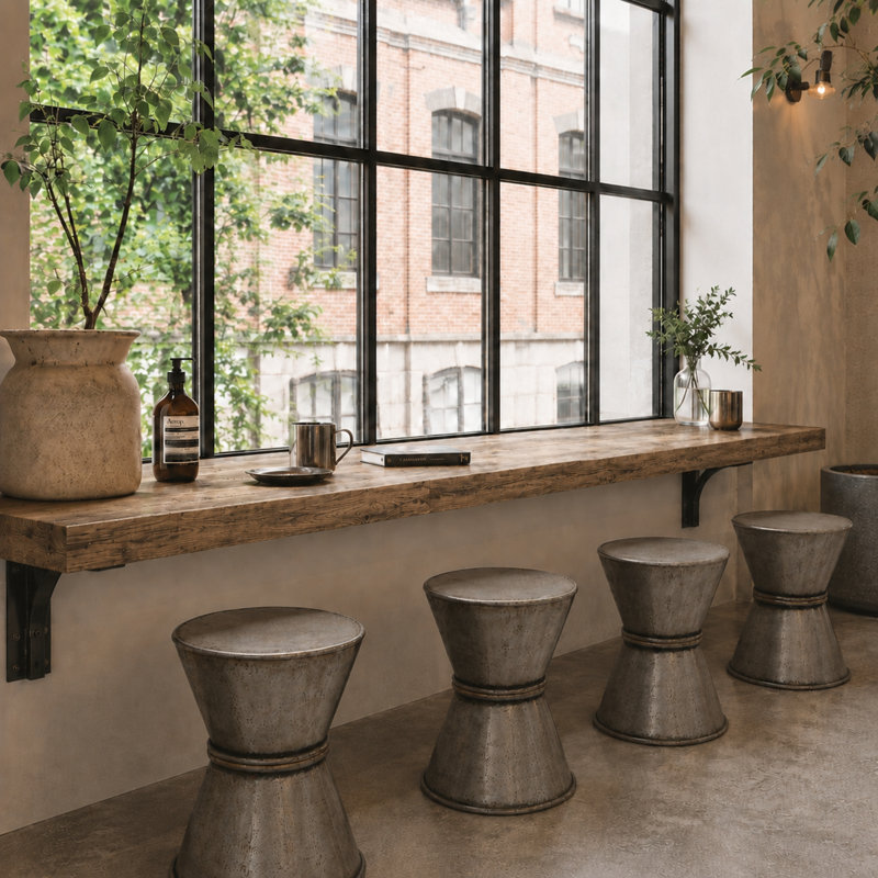 Marais Metal Hourglass Stool