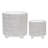 Charmayne Stoneware Ceramic Planter Set with Textured Design and Footed Base - Set of 2-1208997732