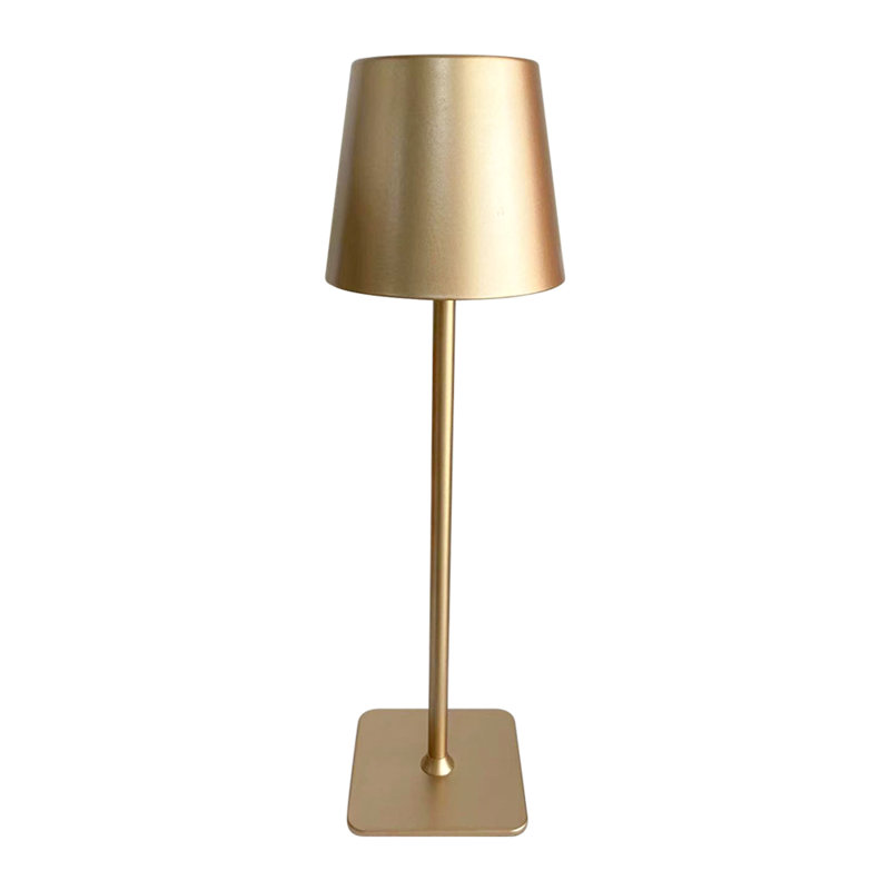 Mikasa LED Rechargeable Lamp, 14.8 Inch, Gold