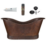 Premier Copper Products BSP5_BTD67DB Bathtub And Drain Package