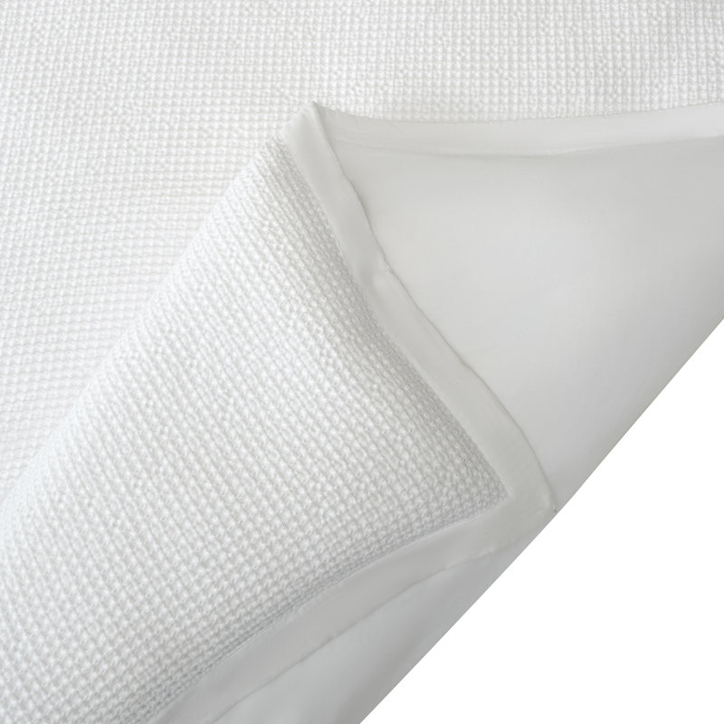 Housse de couette décontractée classique en coton délavé texturé, Grand lit, Blanc