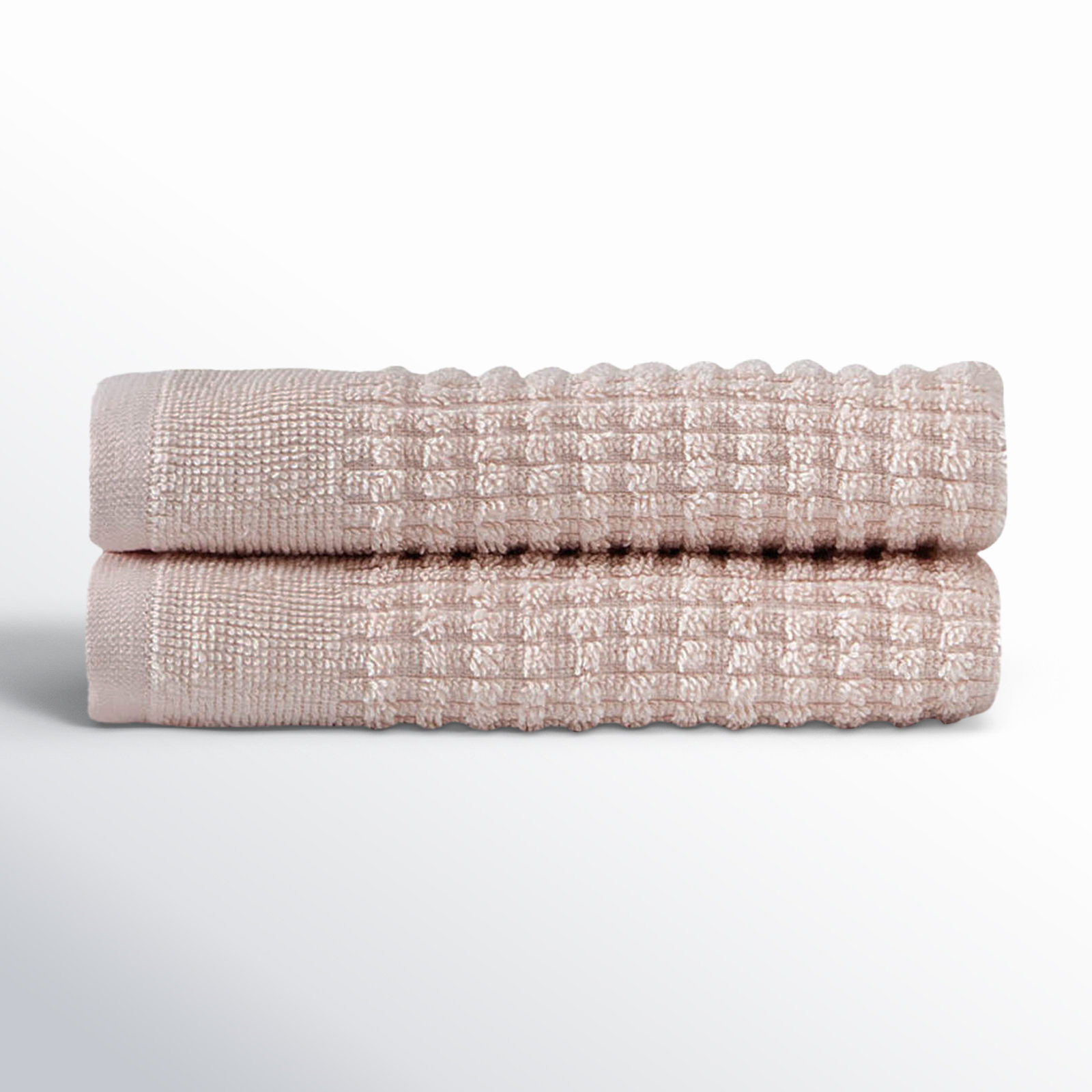 Earline 2-Piece Turkish Cotton Washcloth Set, Pink