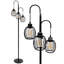 Lampe sur pied moderne en fer avec abat-jour et interrupteur à pédale pour salon, chambre à coucher, bureau ou salle d'étude. Éclairage vertical.