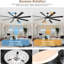 Grand ventilateur de plafond 72 "avec lumière et télécommande-2042198101