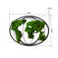 Décoration murale carte du monde Moss