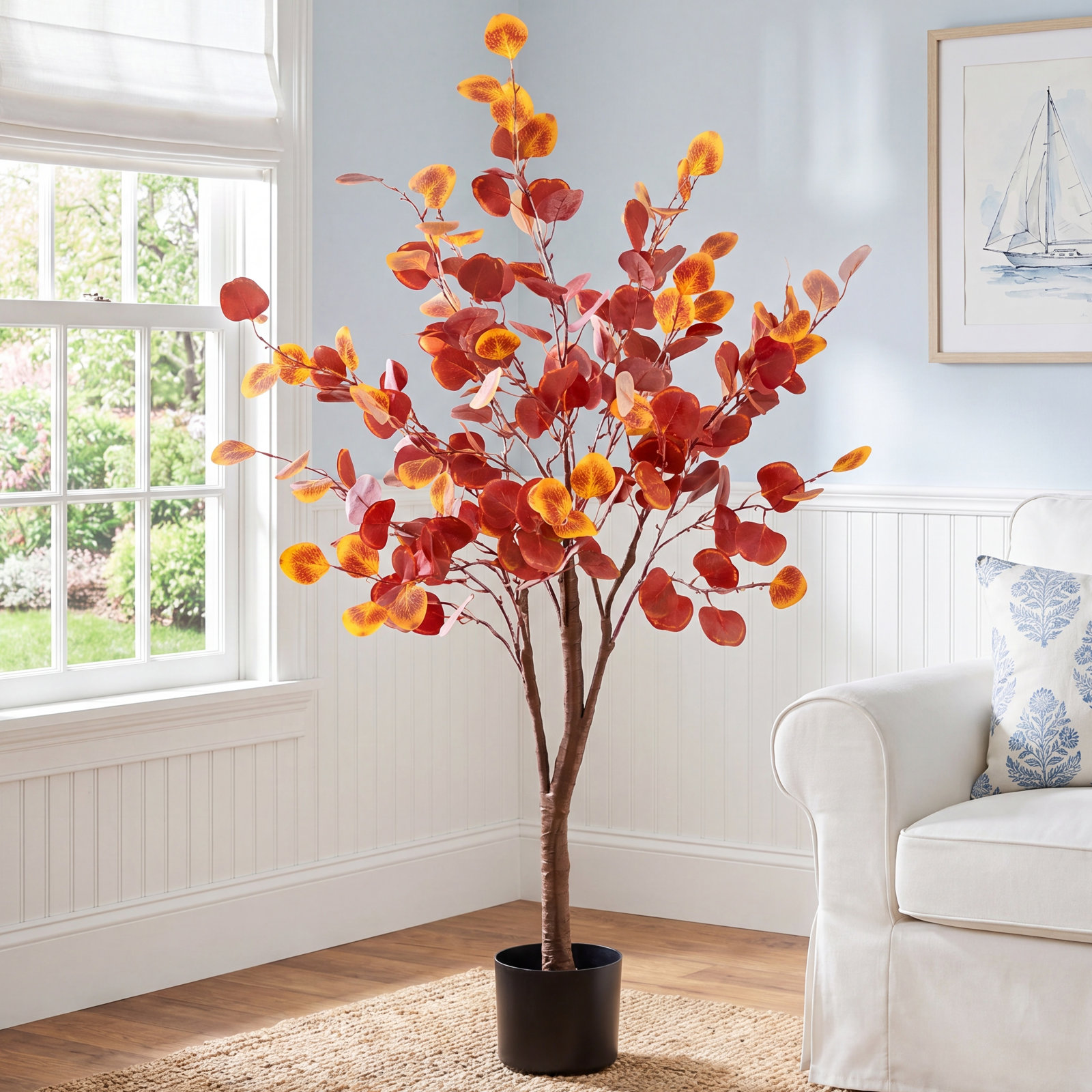 48" Pre-Lit Eucalyptus Tree in Nursery Pot