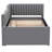 Full Size Upholstered Daybed with Trundle and 3 Storage Drawers – Space-Saving Sofa Bed for Small Rooms & Guest Use, Gray-1781866237-1781866239