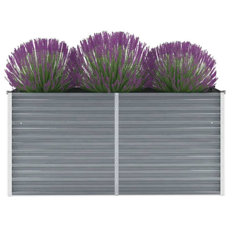 Metal Planter Box, 77cm H x 160cm W x 40cm D, Grey