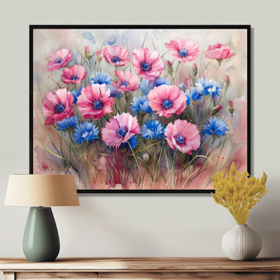 «Blue Blue Delicate Cornflower Petals I» - impression d'art mural bleuets