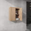 Armoire latérale de salle de bain 12 po à fixation flottante avec 2 portes à fermeture douce