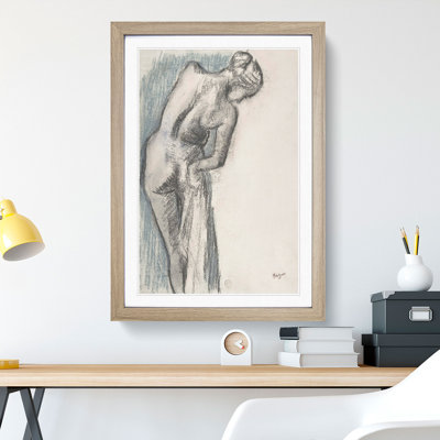 Study of a Nude Woman Vol.1 by Edgar Degas - Framed Print