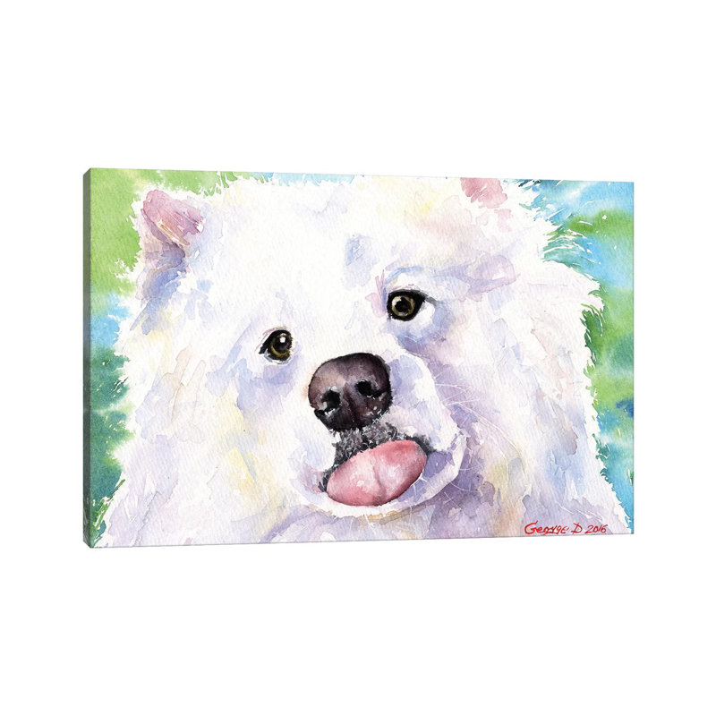 Samoyed by George Dyachenko - Wrapped Canvas Print, 101.6 cm H x 66.04 cm W x 1.91 cm D