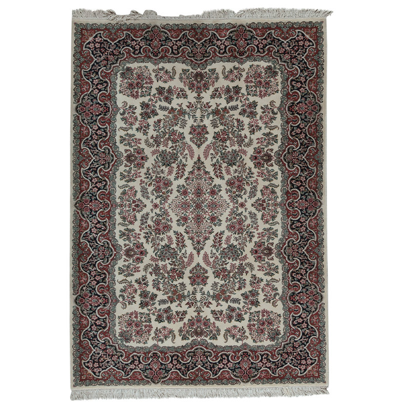 Tapis noué à la main de haute qualité Irovy / rouille / vert / noir