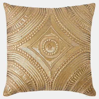 Roman Beaded Square Pillow Cover & Insert