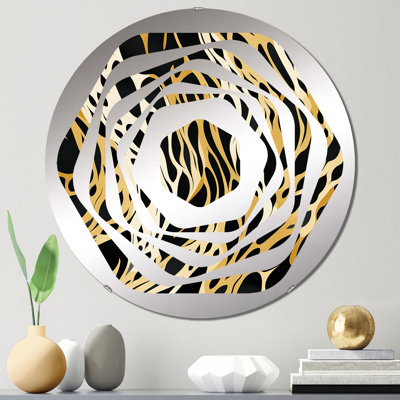 Miroir décoratif orange et noir Elegance Adventure - Amorphe