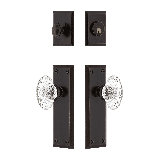 Nostalgic Warehouse New York Entry Set with Oval Fluted Crystal