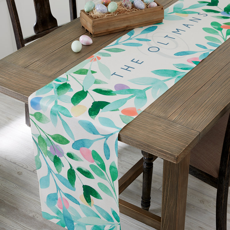 Floral Easter Table Runner, 96" x 16"