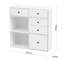 Modern Storage Cabinet with Open Shelf and Drawers