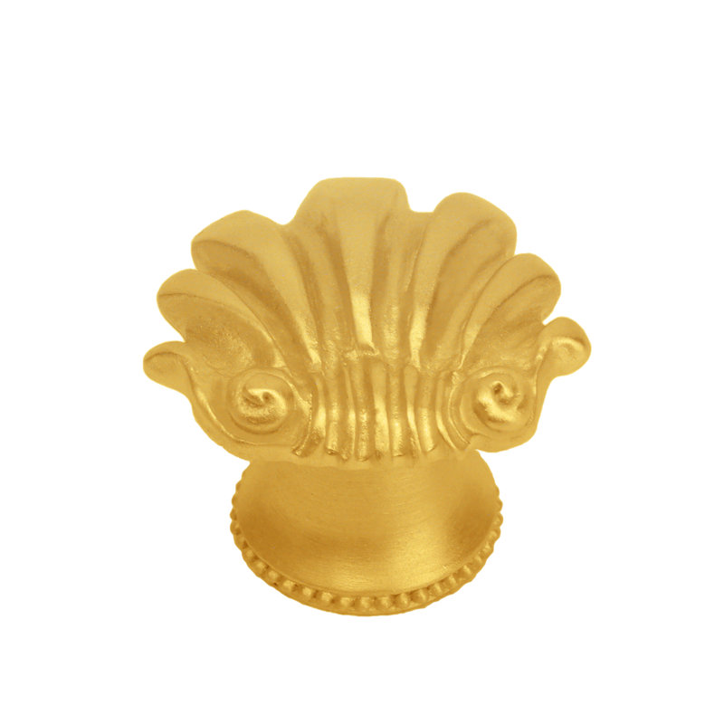 Aphrodite small shell knobin Gilded Mercury, Gold