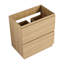 Meuble-lavabo 30 po - Meuble-lavabo encastré à double tiroir autoportant moderne en bois d'ingénierie de couleur chêne, avec tiroir, moderne, bois d'ingénierie, surface éblouissante