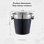 Buckingham Wine Bottle Cooler Black Stainless Steel Champagne Ice Bucket