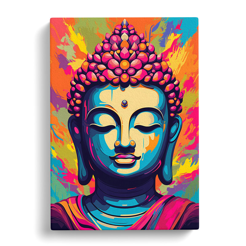 Buddha Pop No.2 - Wrapped Canvas Print, 50cm H x 35cm W x 3cm D