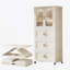 Armoire de rangement en plastique avec roulettes 25,59 po x 15,75 po x 70,87 po