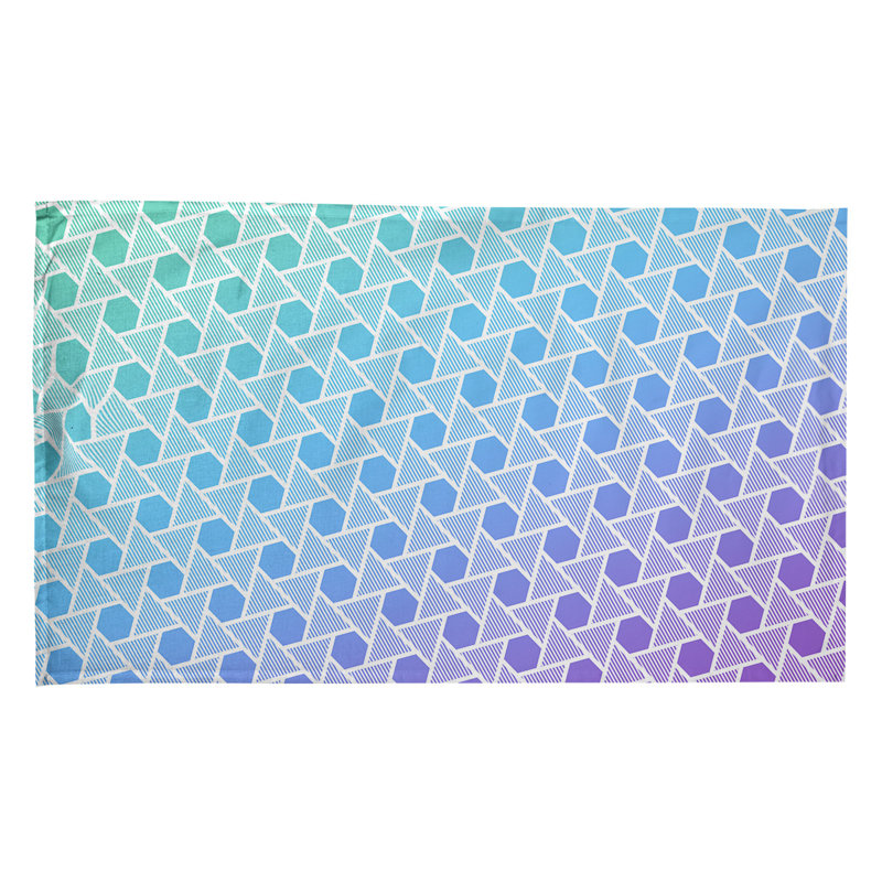 Tea Towel Kitchen Towel, Peacock Ombre, Cotton Twill