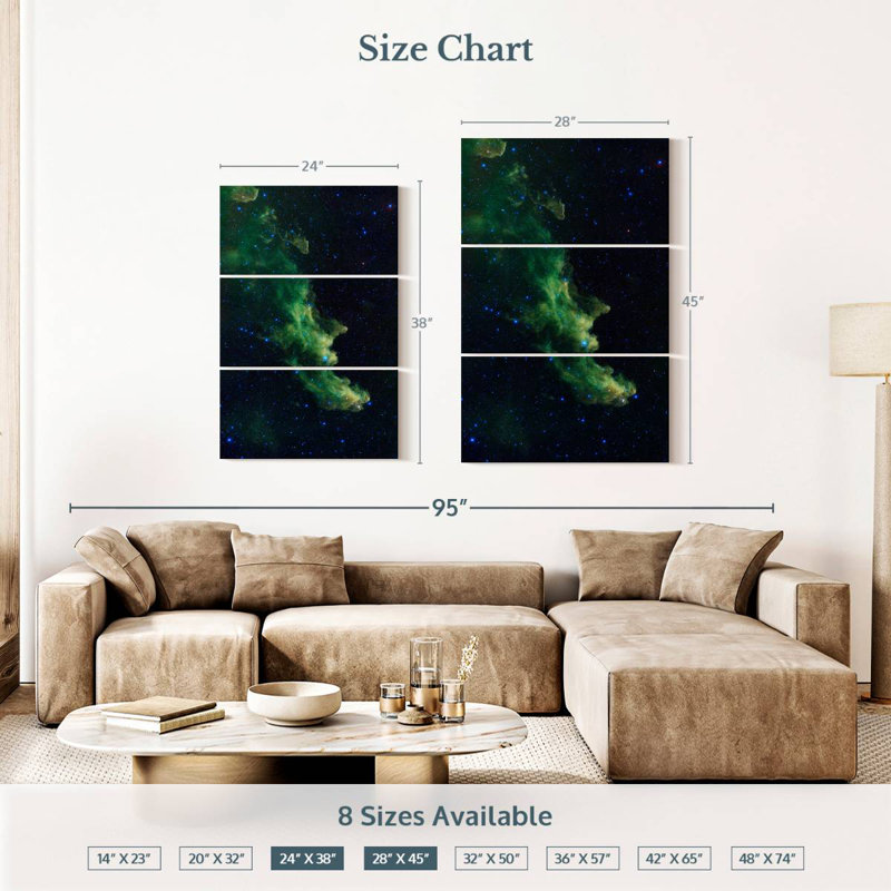 Oberle Witch Head Nebula, 38" H x 24" W