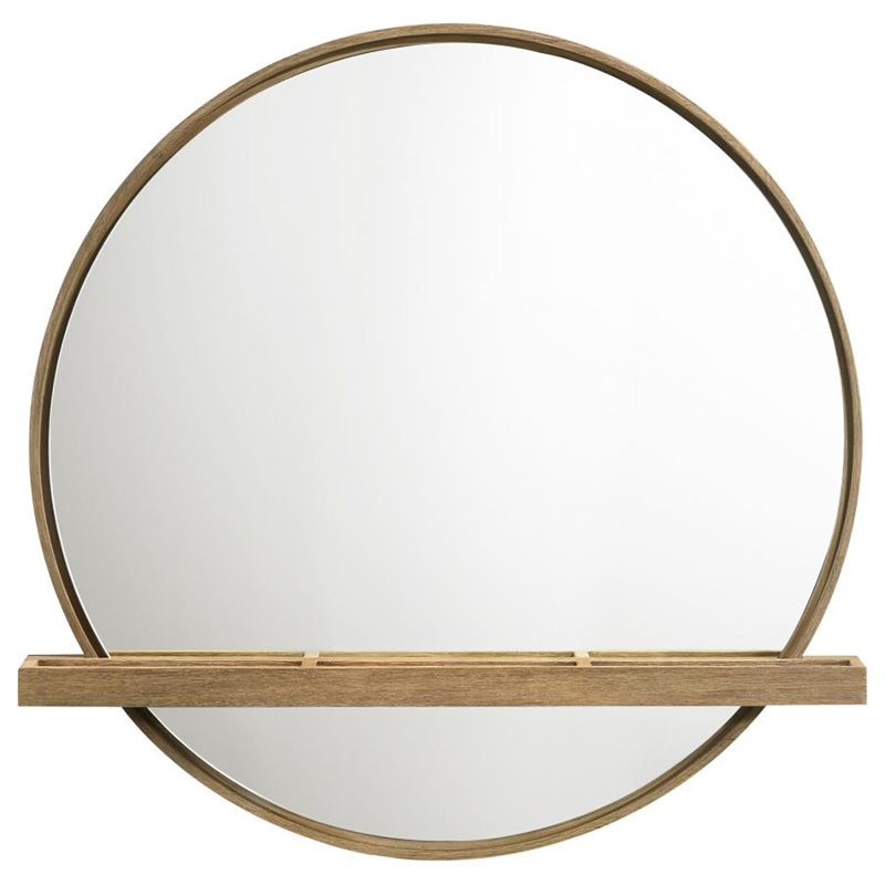 Fayea Flat Wall Mirror with Shelves