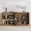 Symmetrical Arched Doors Sideboard Buffet Cabinet with Storage, -480779081