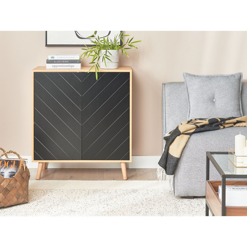 Vivan 76cm Sideboard, Light Wood/White